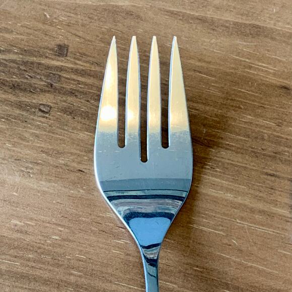 Oneida 1881 Rogers Stainless Steel Montina Indio Slotted Spoon Meat Fork Serving - Picture 7 of 9